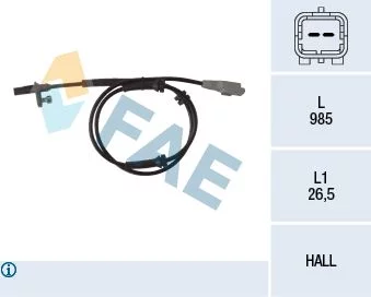 SENSOR ABS TRAS CIT-PEU BER B9,C4 PIC / 