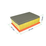 FILTRO AIRE CIT-PEU C4 / 206,307 2.0 16V(EW10),2.0HDI(DW10)