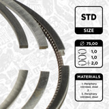 AROS MOT CIT-PEU C3,DS3,C-ELY / 208,301,2008 1.2(EB2) 75MM 1.00+1.00+2