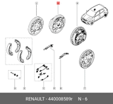 PATINES DE FENO REN KWID KIT C/PLATO,CILINDRO,RESORTE Y REGULADOR